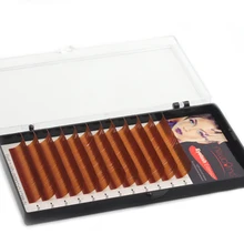 Высококачественные ресницы расширение 1 лоток коричневые цветные ресницы расширение