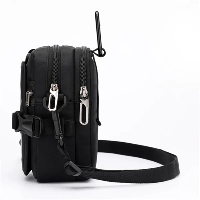 Osmond الرجال الخصر حقيبة الهاتف المحمول محفظة الذكور السفر الخصر حزمة الأسود النايلون للماء Crossbody حقيبة المرأة مضحك حزمة bolso