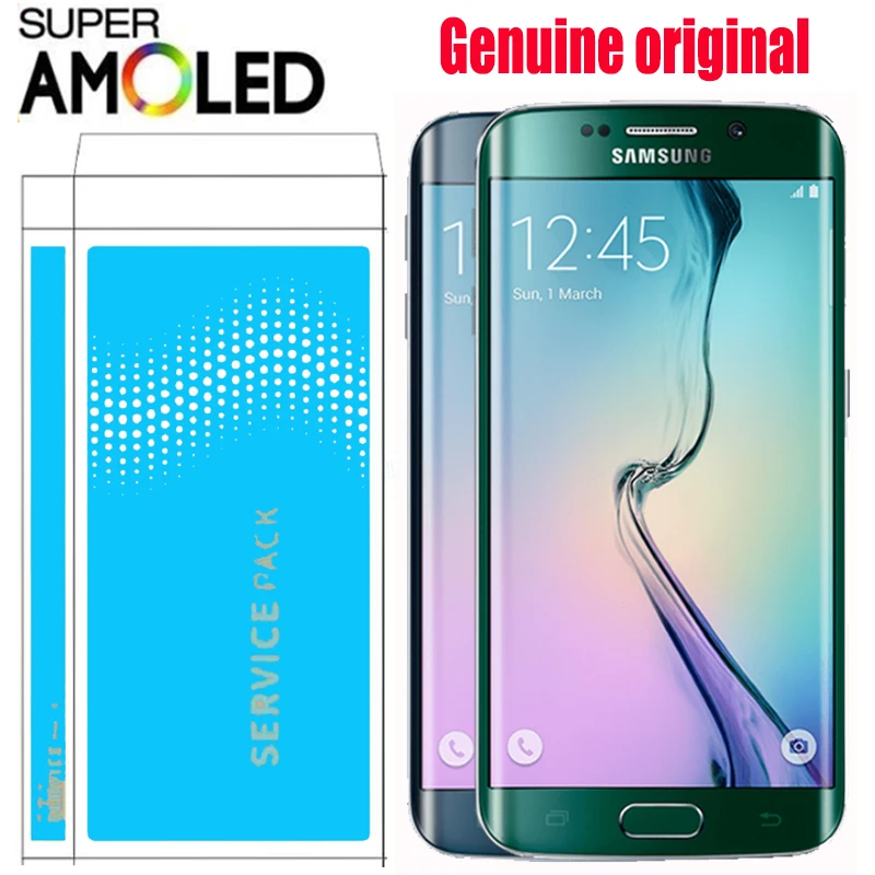 Оригинальный 5 1-дюймовый ЖК-дисплей с тенью для SAMSUNG Galaxy s6 edge G925 G925I G925F кодирующий