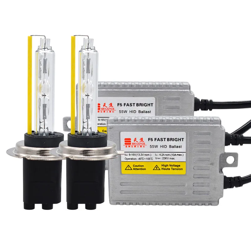 SKYJOYCE AC 55W Быстрый Яркий F5 цифровой HID Балласт Ксенон H7 H1 H11 H3 9005 9006 D2H 5500K набор ламп