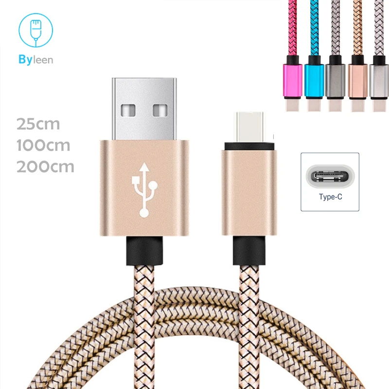 Byleen USB C быстрое зарядное устройство кабель для Honor 10 9 8 V8 V9 P9 P10 Plus Xiaomi mi a1 a2 8 6 mi x 3 2 max 3 lenovo z5 type C Tipe C