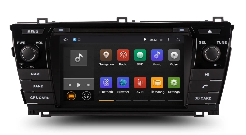Top 7" Android Car DVD Player with TV/BT GPS 3G WIFI DVR,Audio Radio Stereo,Car PC/multimedia headunit for TOYOTA COROLLA 2013 2014 1