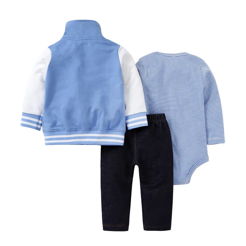 Комплект одежды для маленьких мальчиков, комплект из 3 предметов для новорожденных, куртка+ комбинезон+ штаны, одежда для мальчиков, пальто, комплекты одежды для новорожденных, пик продаж 40