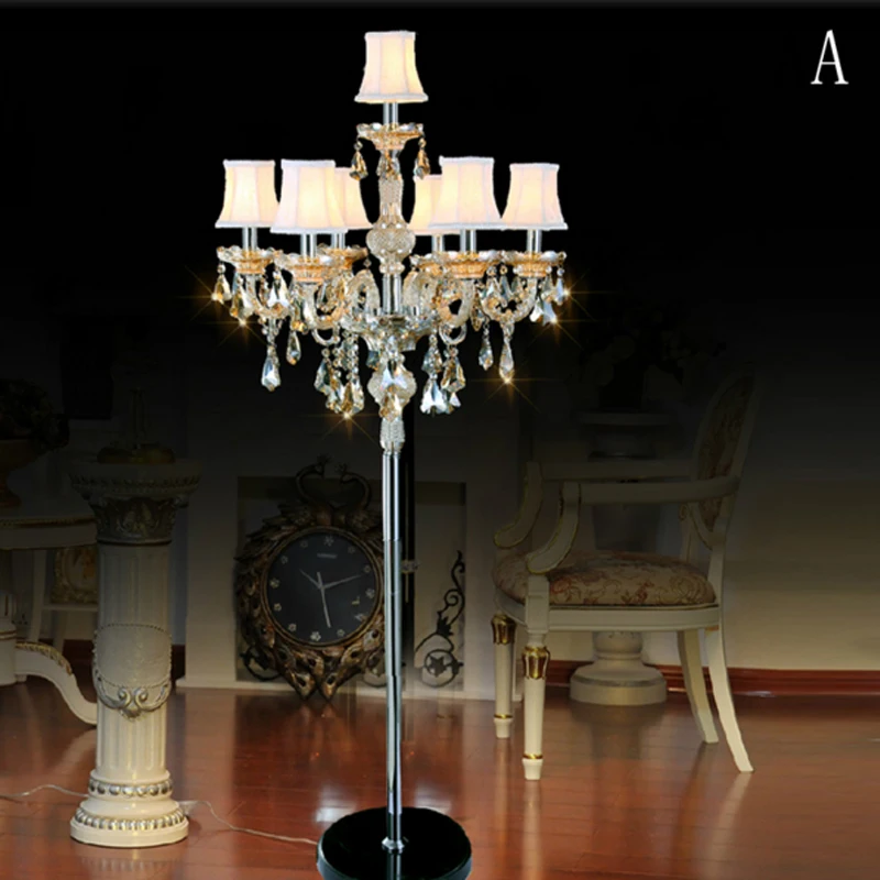 Luxury Crystal Floor Lamp for Bedroom Modern Floor Lamps for Living Room Guest Room Floor Lamp Standing Lamps for Living Room