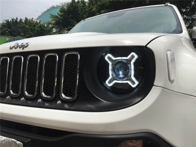 Автомобильный Стайлинг фар в сборе для JEEP Renegade фар светодиодный фары H7 ксеноновые линзы с DRL