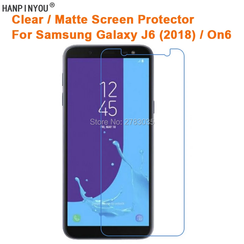 Для Samsung Galaxy J6 (2018) J600/On6 5 6 &quotПрозрачная/Антибликовая матовая защитная пленка для