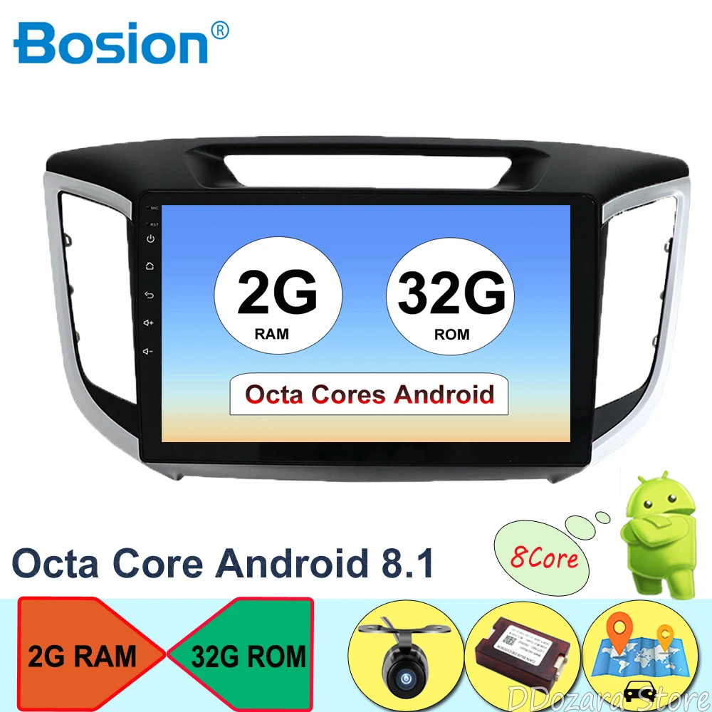 

32G Octa Core android 8.1 2 din car gps player For Hyundai IX25 Creta Car gps navigation radio Multimedia Player tape recorder
