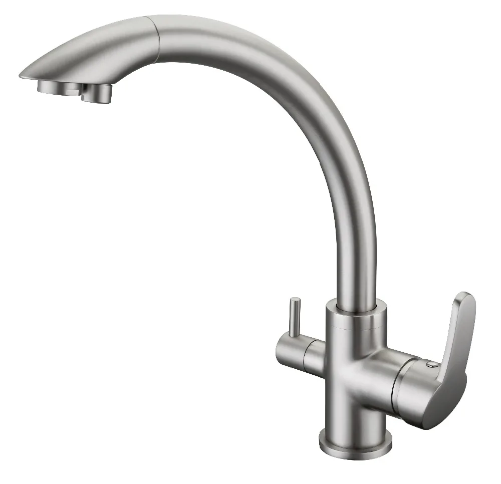 Smesiteli Wholesale Solid Brass Brushed Nickel Kitchen Faucet Osmosis Reverse Tri Flow Filtered Sink Mixer 3 Way Kitchen Tap Smesiteli Wholesale Solid Brass Brushed Nickel Kitchen Faucet Osmosis Reverse Tri Flow Filtered Sink Mixer 3 Way Kitchen Tap