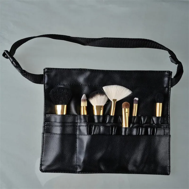 Three Arrays Makeup Brush Apron with Artist Belt Strap Leather Make Up
