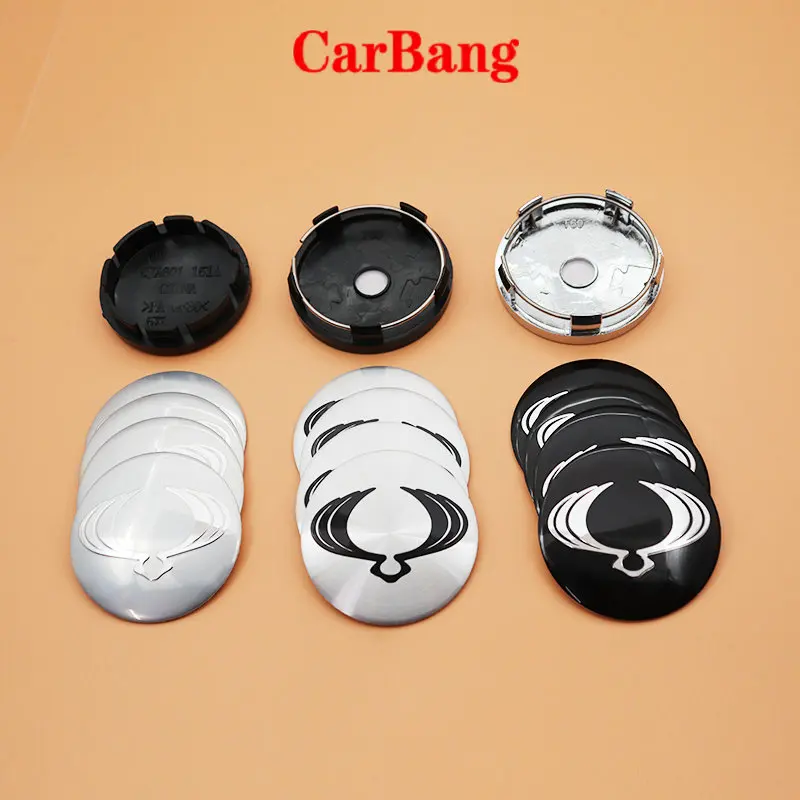 

100pcs SsAngyong High quality 56mm 60mm Car logo Wheel Center Cap rim Badge dust-proof covers Creative emblem sticker