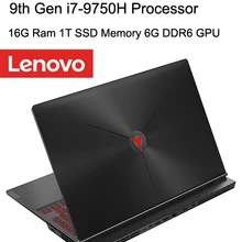 Видео игровой ноутбук lenovo Y7000 с 9th Gen Core i7-9750H cpu NVIDIA 6 GB GPU 16 GB DDR6 Ram 1 ТБ SSD память мощный ПК