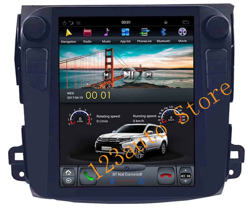 

10.4 '' Vertical screen Tesla Style Android 7.1 Car DVD GPS Player navigation auto for Mitsubishi Outlander 2006-2012