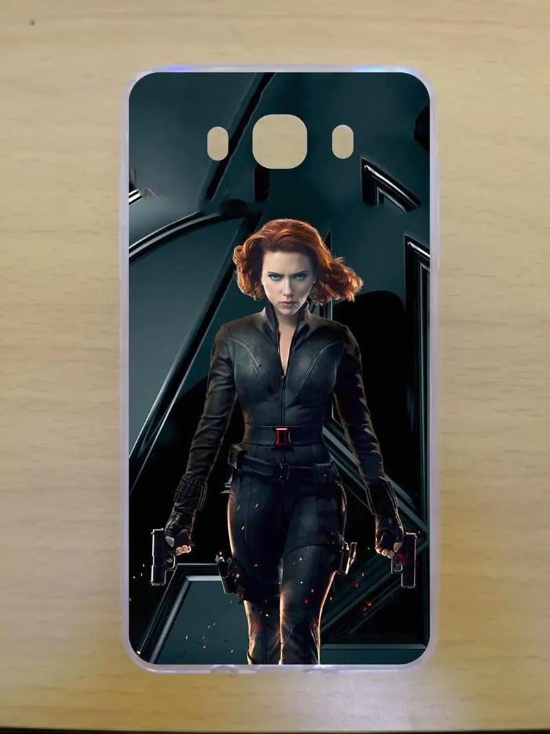 Mutouniao Черная Вдова 2 кремния мягкий чехол TPU для samsung Galaxy J1 Ace J2 J3 J5 J7 Pro 2015 2016 j210 J330