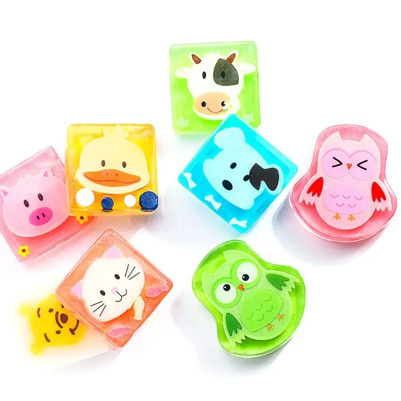 

Child Kids Cartoon Animal Handmade Natural Essential Oil Soap Skin Cleansing New