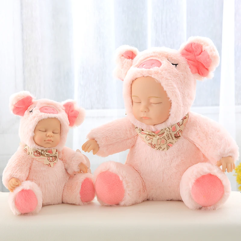 Najtaniej Kawaii pluszowe lalki dla dzieci i nadziewane pcv dzieci wypchana zabawka dla dziewczyn prezent na boże narodzenie wysokiej jakości Bjd bebe doll reborn baby kids toys
