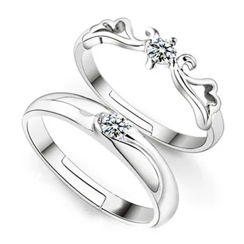 

NEHZY Silver ring opening couple to fly together on the ring crystal jewelry Korean women's jewelry one pair price