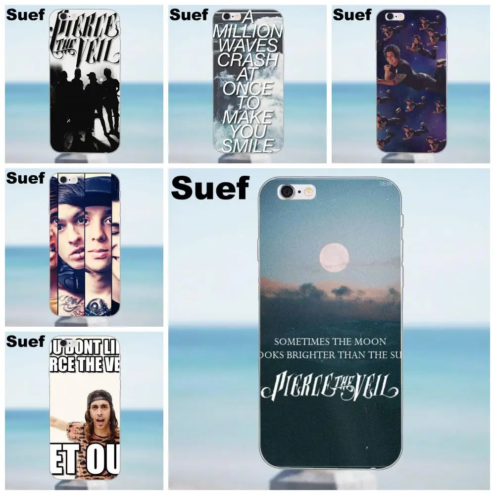 

Suef For iPhone 4 4S 5 5S 5C SE 6 6S 7 8 Plus X Samsung Galaxy A3 A5 J1 J3 J5 J7 2016 2017 Soft TPU Phone Capa Pierce The Veil