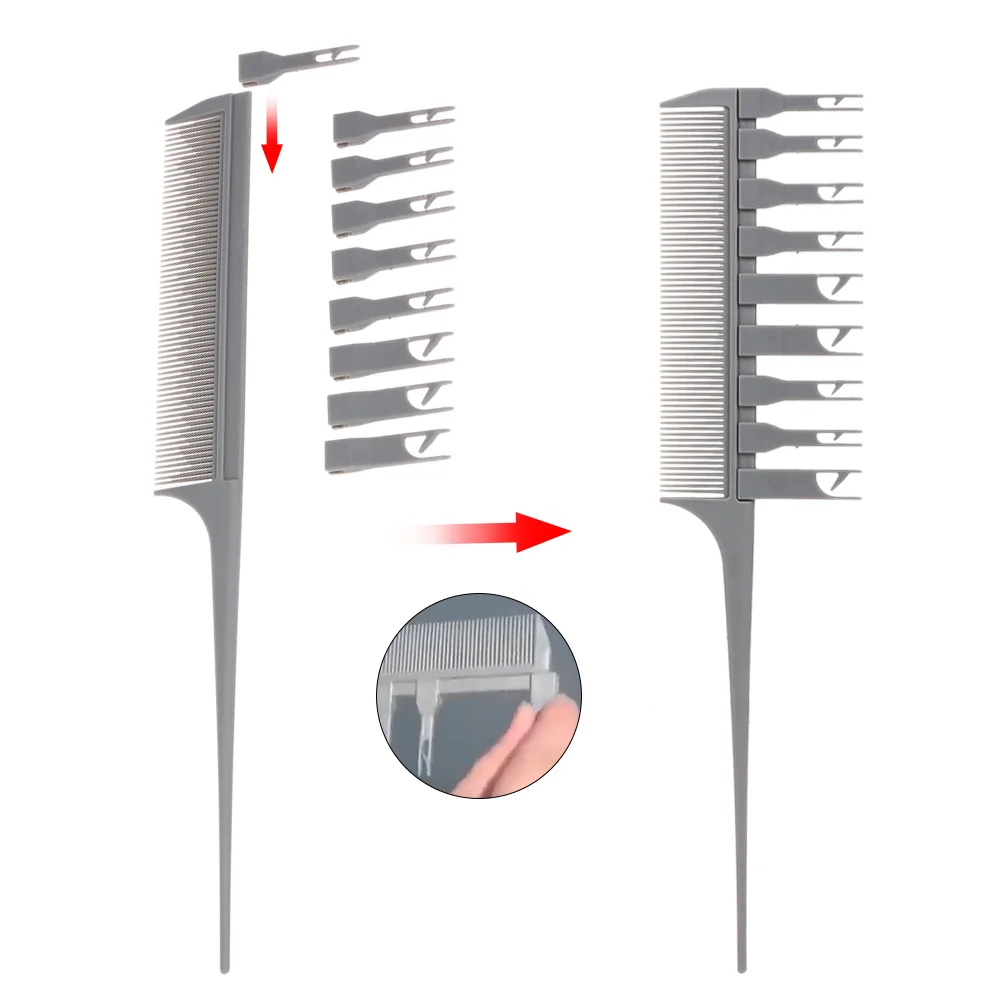 2 боковых окрашивания волос гребень Профессиональный Регулируемый Секционирование Выделите гребень плетения резка для волос щетка для волос окрашивание волос инструмент для укладки волос