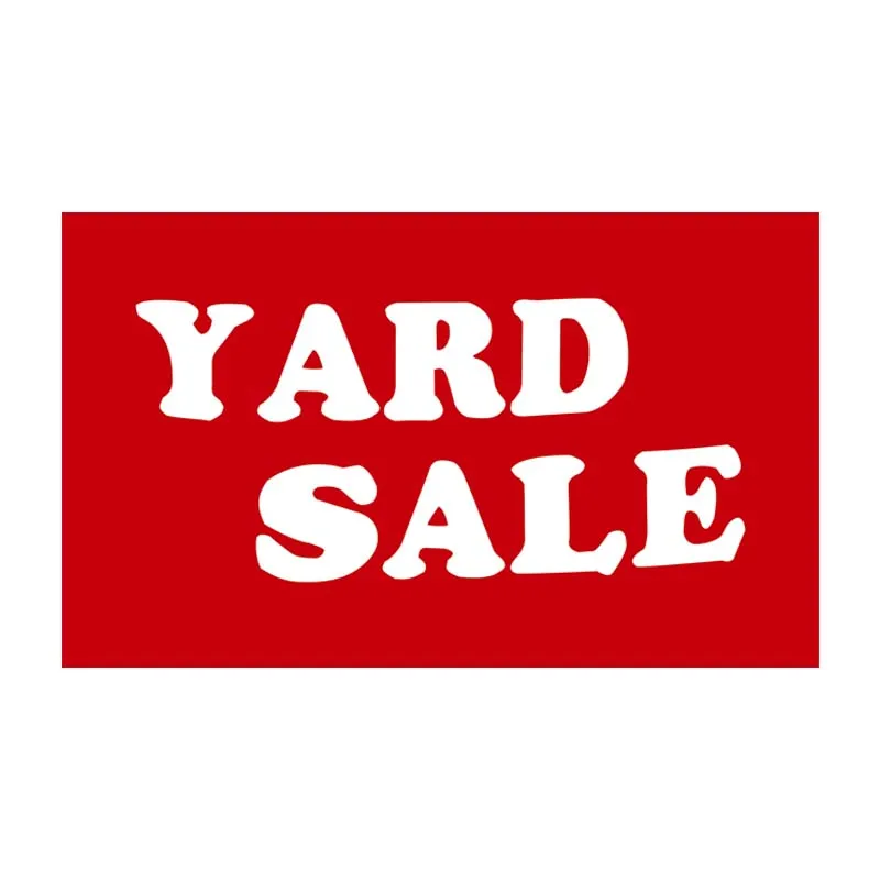 Free shipping 3x5 FT, RED YARD SALE BANNER PRINT SIGN ...