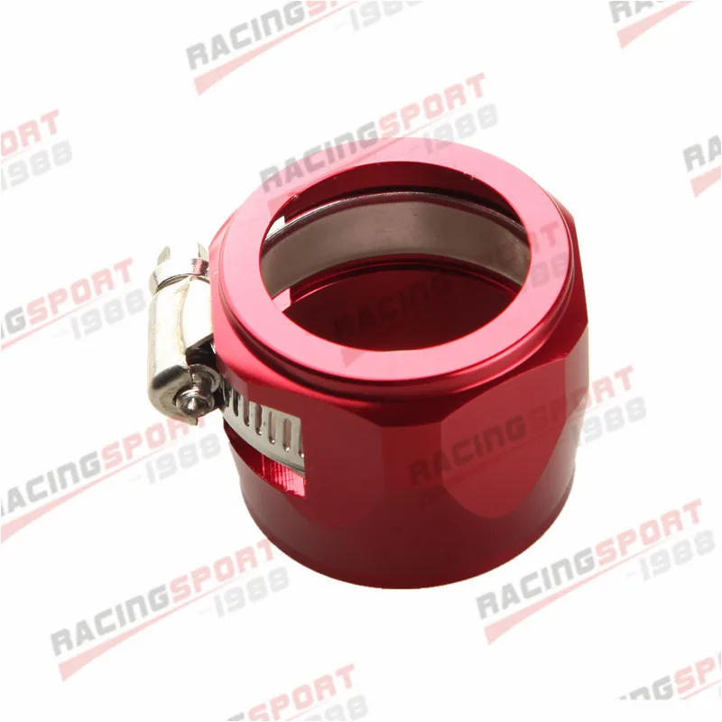 8AN AN8 Fuel Hose Clamp Finisher HEX-8 Finishers Aluminum RED ID=13 mm 10pcs
