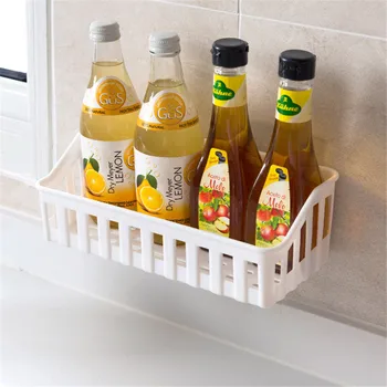 

1pcs Kitchen Bathroom Shelf Wall Rack With 2 Suckers Plastic Shower Caddy Organizer Holder Tray With Suction Cups Lotion Storage