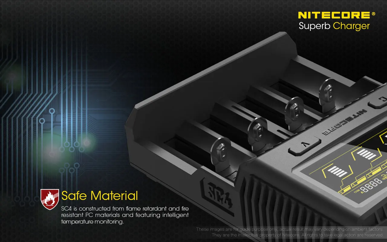 NITECORE UMS2 UMS4 SC4 интеллигентая(ый) Батарея Зарядное устройство USB Выход 3A для LiFePO4 литий-ионный металл-гидридных или никель-гидридных и никель-кадмиевых типов аккумуляторов 18650 10350 10440 10500