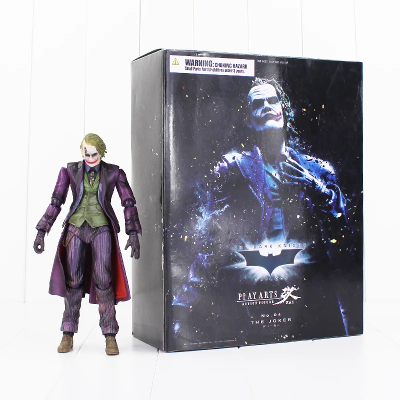 22cm PLAY ARTS KAI No. 04 The Joker Action Figure Joker With Poker Cards Knife Gloves Mask Model Doll Collectible Toy