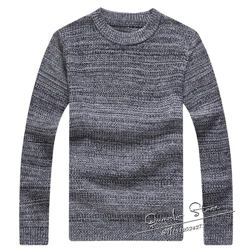 QUANBO Новое поступление зимние винтажные свитера мужские модные тонкие пуловеры повседневные красочные трикотажные пуловеры Рождественский свитер - Цвет: Gray