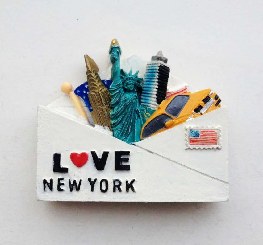 Статуя Свободы Нью-Йорк, США, туристический сувенир, 3D магниты на холодильник, креативное украшение для дома, магнитные наклейки на холодильник, подарок