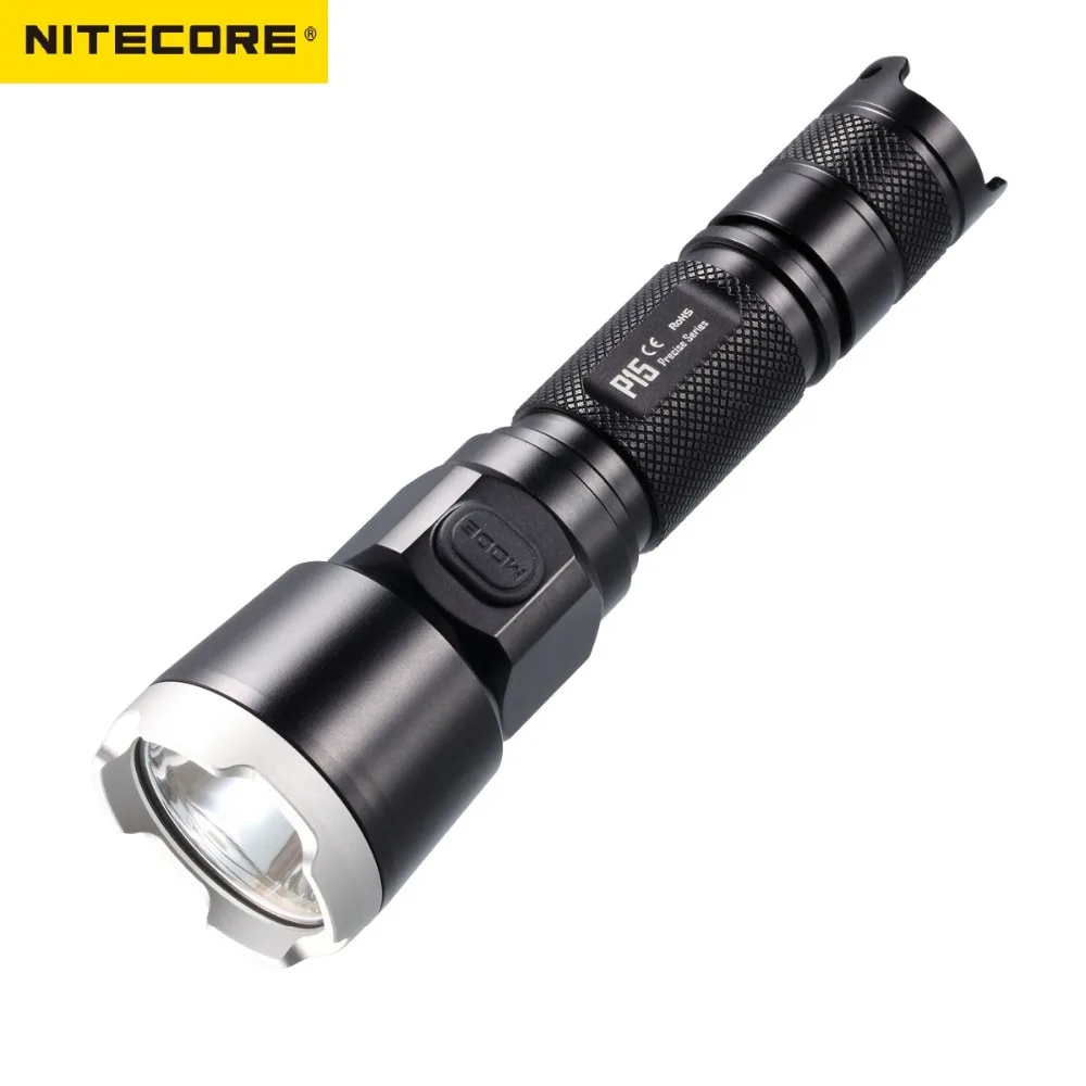 Nitecore P15 точные Cree XP-G2 светодиодный фонарик Torch Light для самообороны 1x18650 или 2x CR123A Батарея