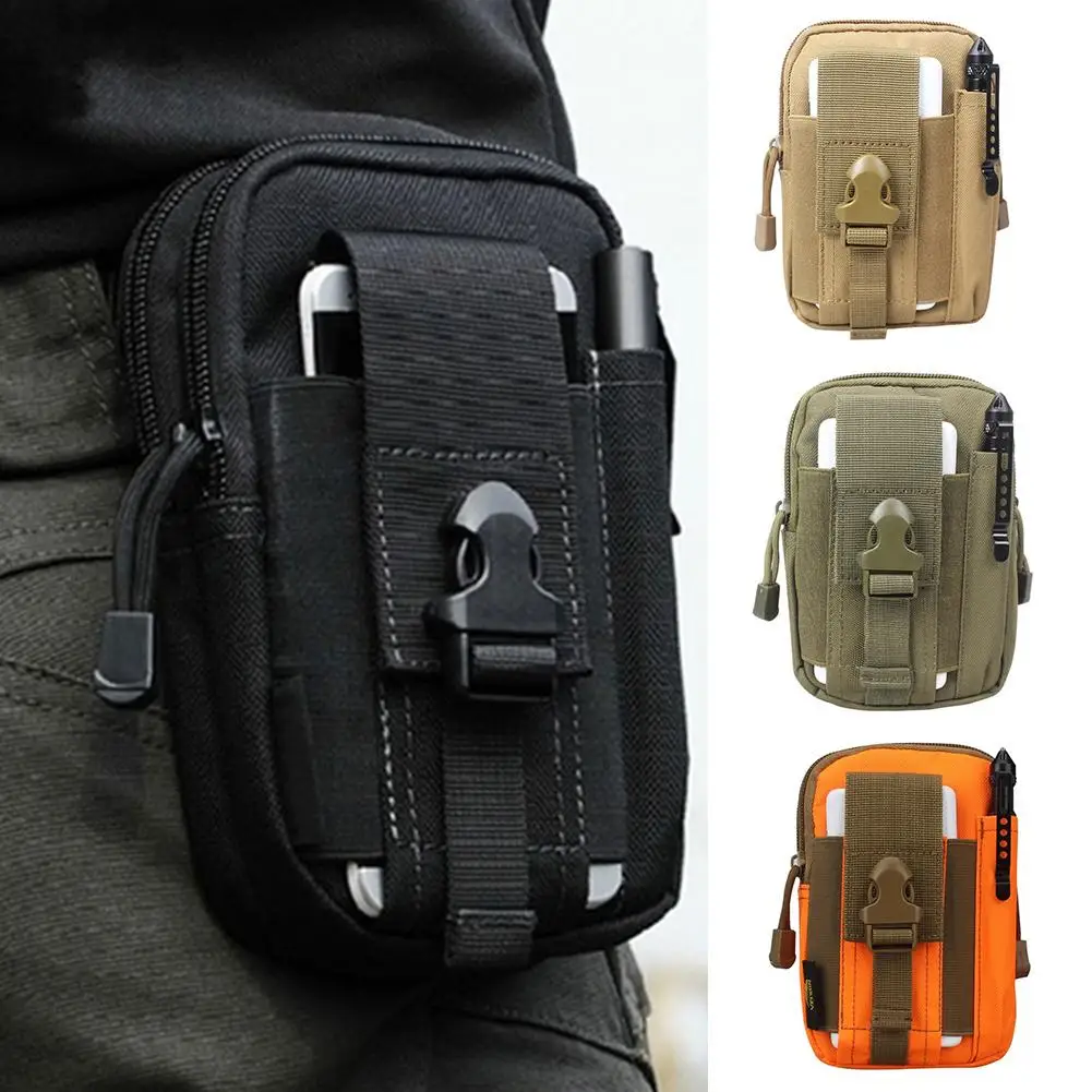 

Men Outdoor Sports Army Phone Waist Belt Bag Pouch Zipper Pockets Travel Waist Fanny Pack Leg Bag