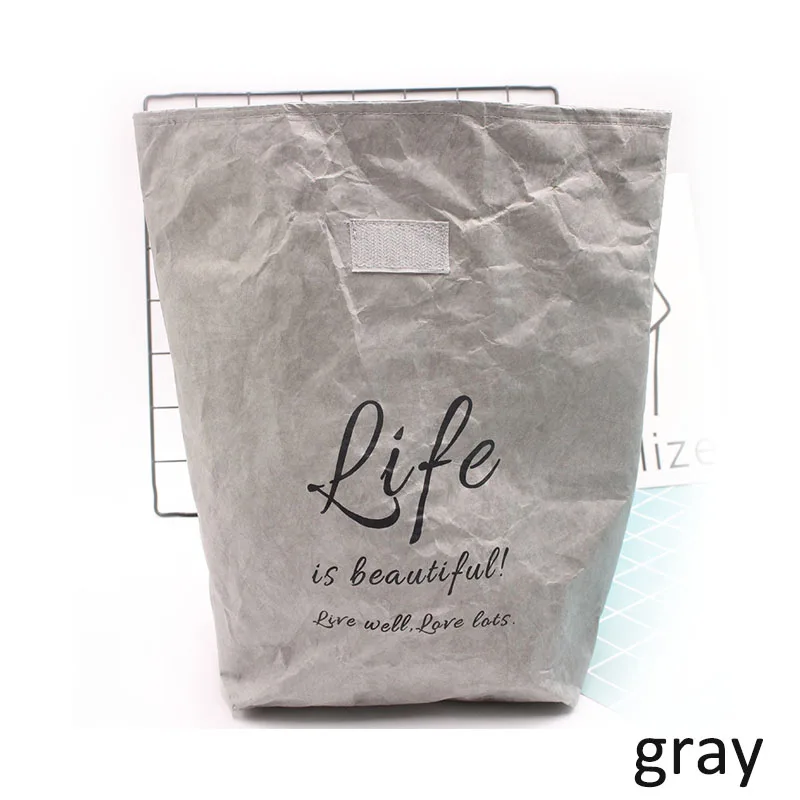 1 шт экологически чистые товары продуктовые сумки крафт-бумага портативные многоразовые термопакеты для еды закуска изолированный держатель