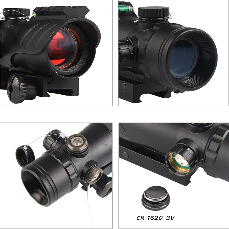 Bumlon Новый 1X30 Тактический рефлекс Red Dot прицел с пузырьковый уровень 20 мм