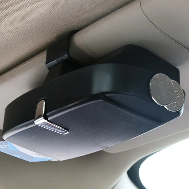 

Multifunction Car Sun Visor Car Sunglasses Box Magnetic Setting for Vehicle Coin Car Card Clip Auto Sunglasses Holder Case