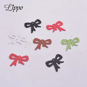 

100pcs AC3668 Brass Small bowknot Charms Filigree Stamping Slice Pendants Embellishment DIY Jewelry Materials