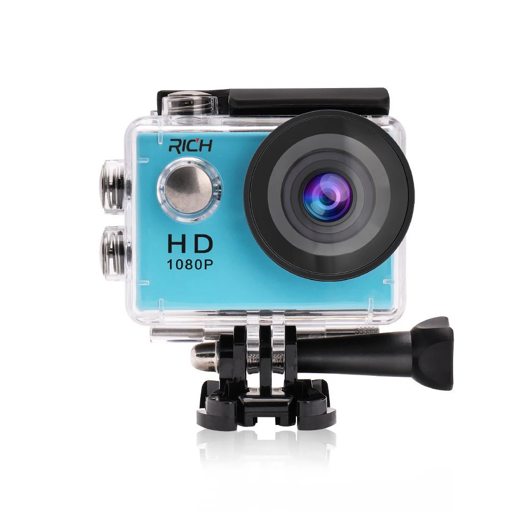 action camera brands DHL 20pcs/lot RICH D9 Waterproof Full HD 1080P Action Camera Wifi For Hero Action Sports Camera LTPS LED 90 Degree motorcycle helmet cam