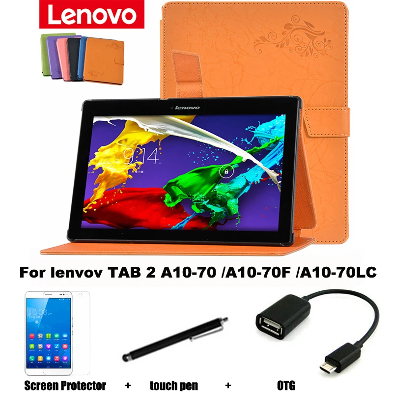 

For Lenovo TAB 2 A10-70 A10-70F A10-70LC Tablet PC dormancy case 10.1'' protective Leather Case Protective Shell/Skin