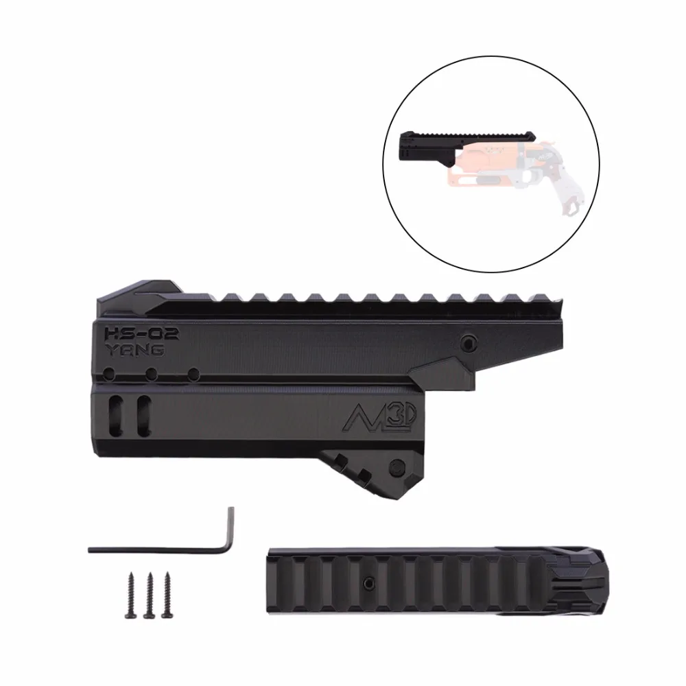 

Maliang 3D Printing Modified HS-02 Front Tube and Top Rail Kit for Nerf Zombie Strike Hammershot Blaster