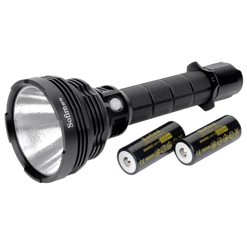 Sofirn SP70 светодиодный Мощный фонарик 26650 18650 тактический Cree XHP 70.2 лм IP68 ATR Маяк 8