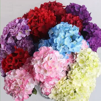 

Upscale Artificial Hydrangea Flowers Head Holiday Wedding Decorations DIY Accessories 15CM Diameter 23 Colors Free Shipping