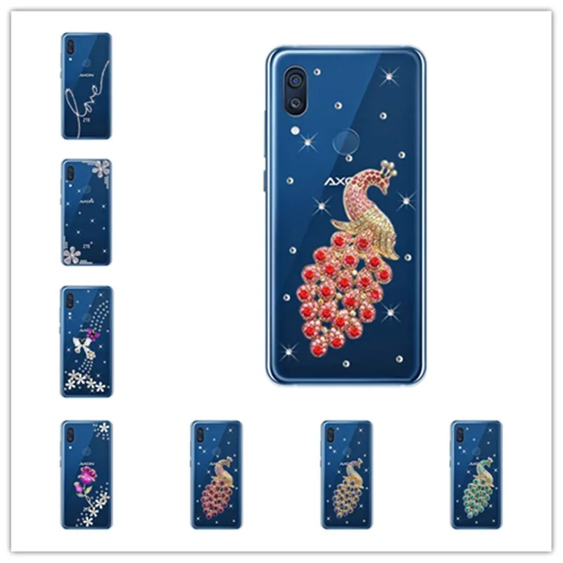 

for ZTE Axon 9 10 pro 7 Mini Case Nubia Z18 Z17 mini Z11 Z9 Bling Diamond Case Nubia M2 lite N3 N2 N1 Phone Clear Crystal Cover