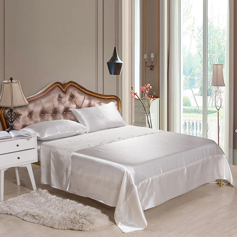 Comforter Set Soft Silk Fitted Sheets Sets Satin Us Twin Queen