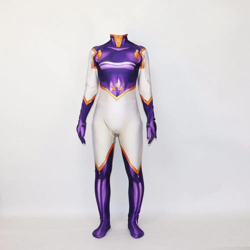 WUYI фиолетовый нулевой костюм Samus 3D принт мой герой academic MtLady для тематической