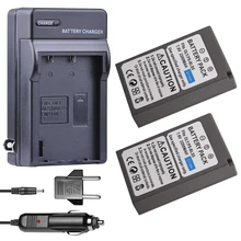 2x BLS-5 BLS5 2200mAh аккумулятор+ Автомобильное зарядное устройство+ адаптер EU для Olympus OM-D E-M10, Mark III, Mark II, PEN E-PL2, E-PL6, E-PM2, Stylus 1