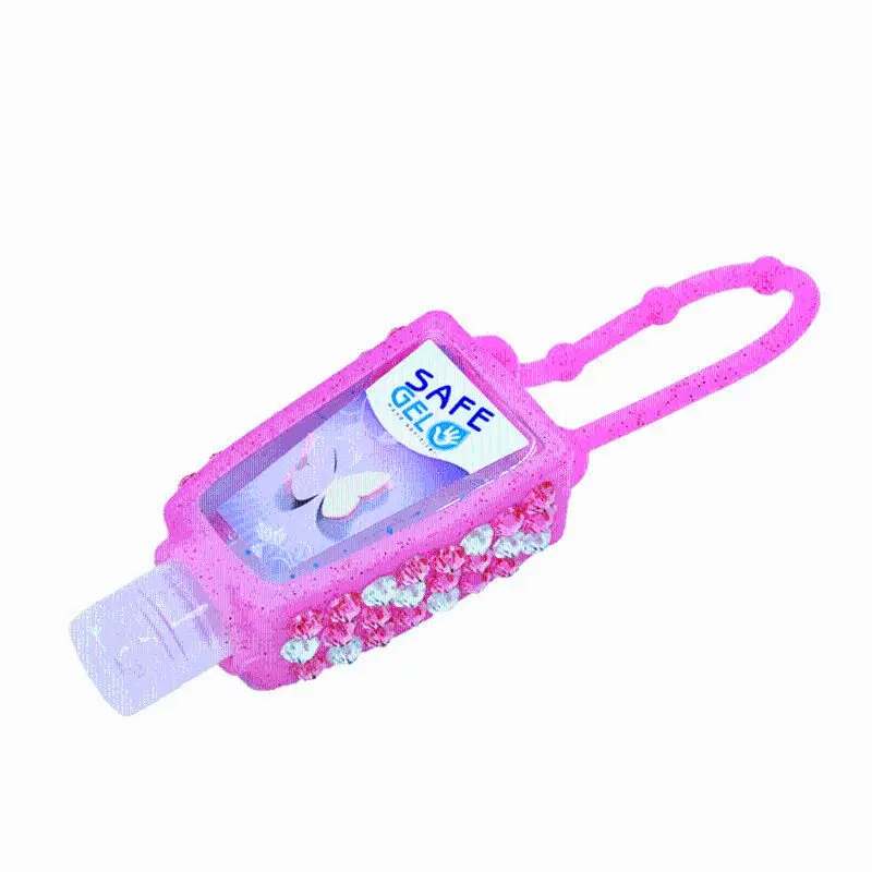 

30ML Travel Portable Mini Hand Sanitizer Cartoon Butterfly Printed Disposable No Clean Antibacteria Non-Slip Colored Particles