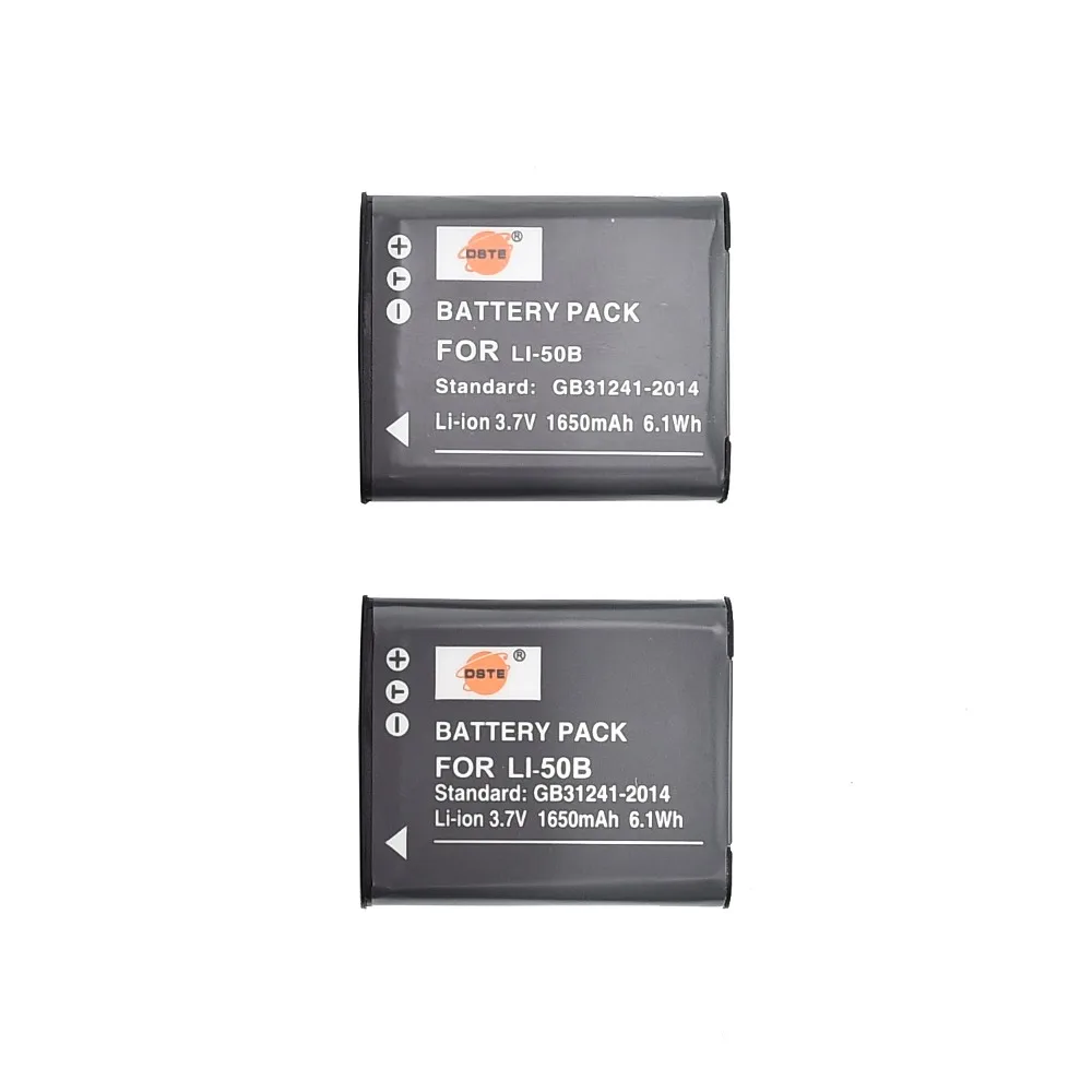 

DSTE 2PCS LI-50B Battery for Olympus u TOUGH-6000 6010 6020 8000 8010 9010 mju Touch 9000 XZ-1 XZ-10