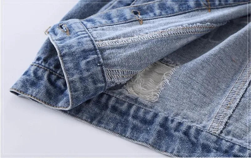 COOTELILI 80-130cm Fashion 2018 Spring Kids Girls Coat For Boys Windbreaker Children Clothes Distrressed Denim Jean Jacket  (3)