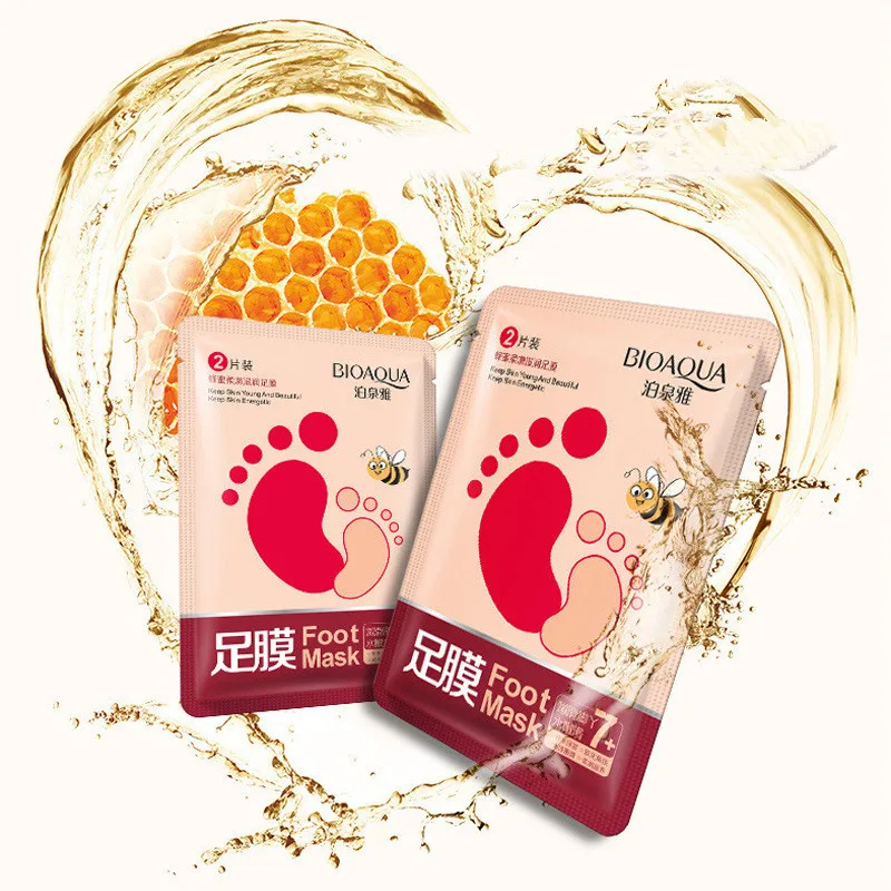 

BIOAQUA 1Pair Exfoliating Foot Peeling Mask Body Born Feet Mask Dead Skin Remover Smooth Energetic Socks Pedicure Foot Care