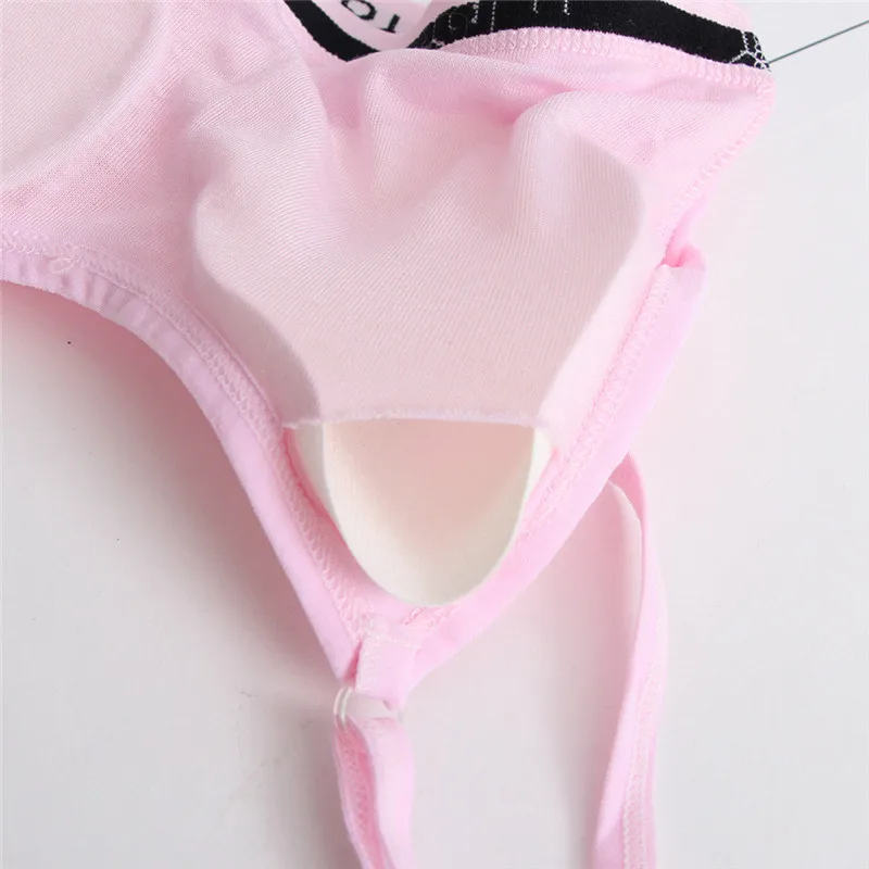 teen bra Kids Girls Underwear Bra Vest Underclothes Thin Belt Letter Undies Clothes #4j11 (3)