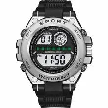 Роскошные мужские часы аналогово-цифровые военные спортивные светодиодный Дата Пластиковые Мужские Водонепроницаемые наручные часы Relogio reloj masculinos MD5